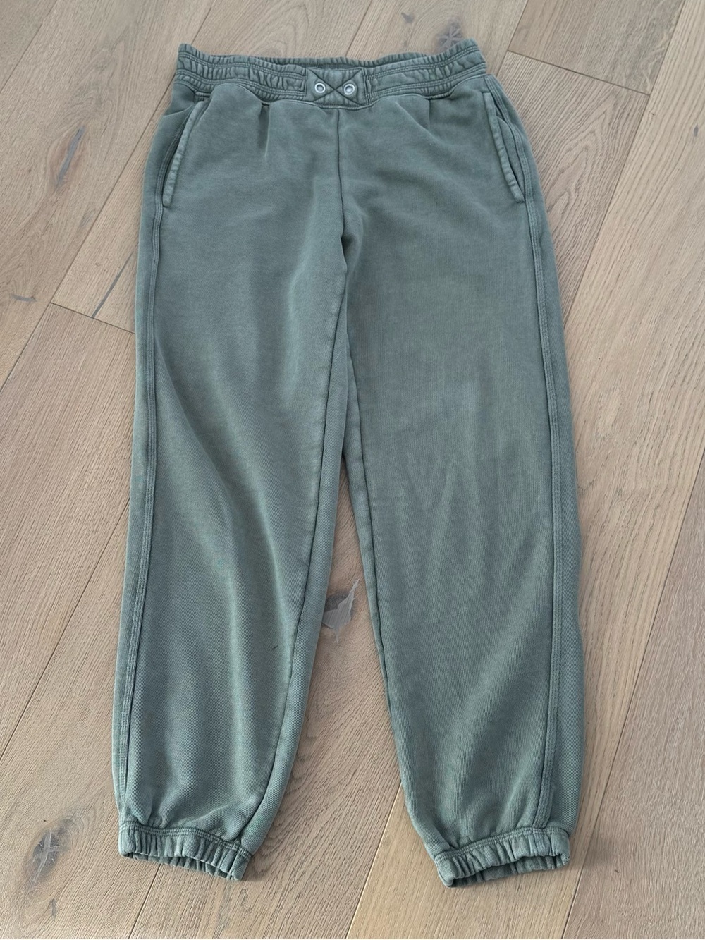 Aerie Throw-Back Fleece Jogger Olive Green Size Small